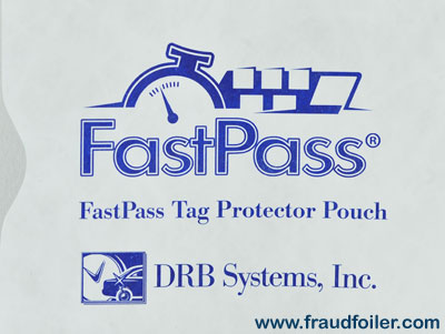 Protect your FastPass or EasyPass RFID chipped card accounts with secure RFID sleeve card protection